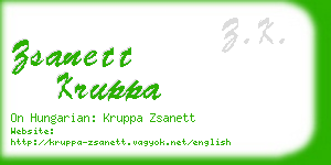 zsanett kruppa business card